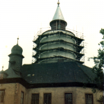 Le château lors de la restauration en 1984 (Museum Burg Posterstein)