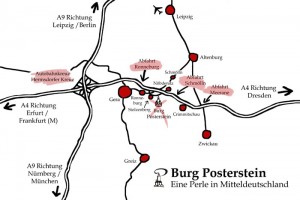 Karte: Anfahrt zum Museum Burg Posterstein