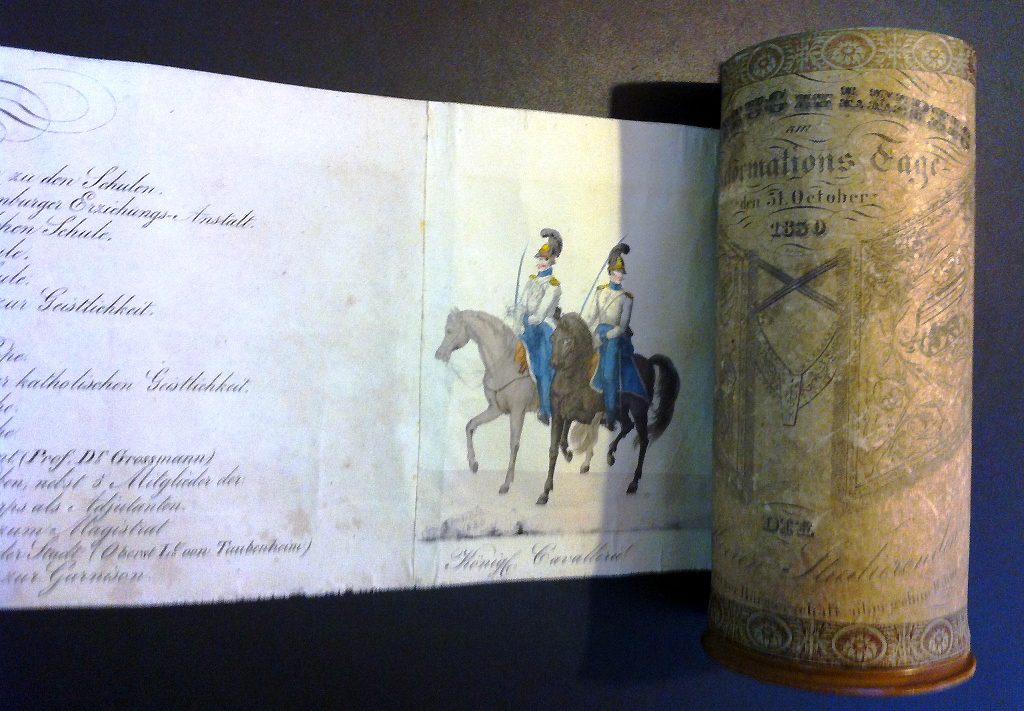 Rollbild Festumzug zur Reformation - Sammlung Museum Burg Posterstein