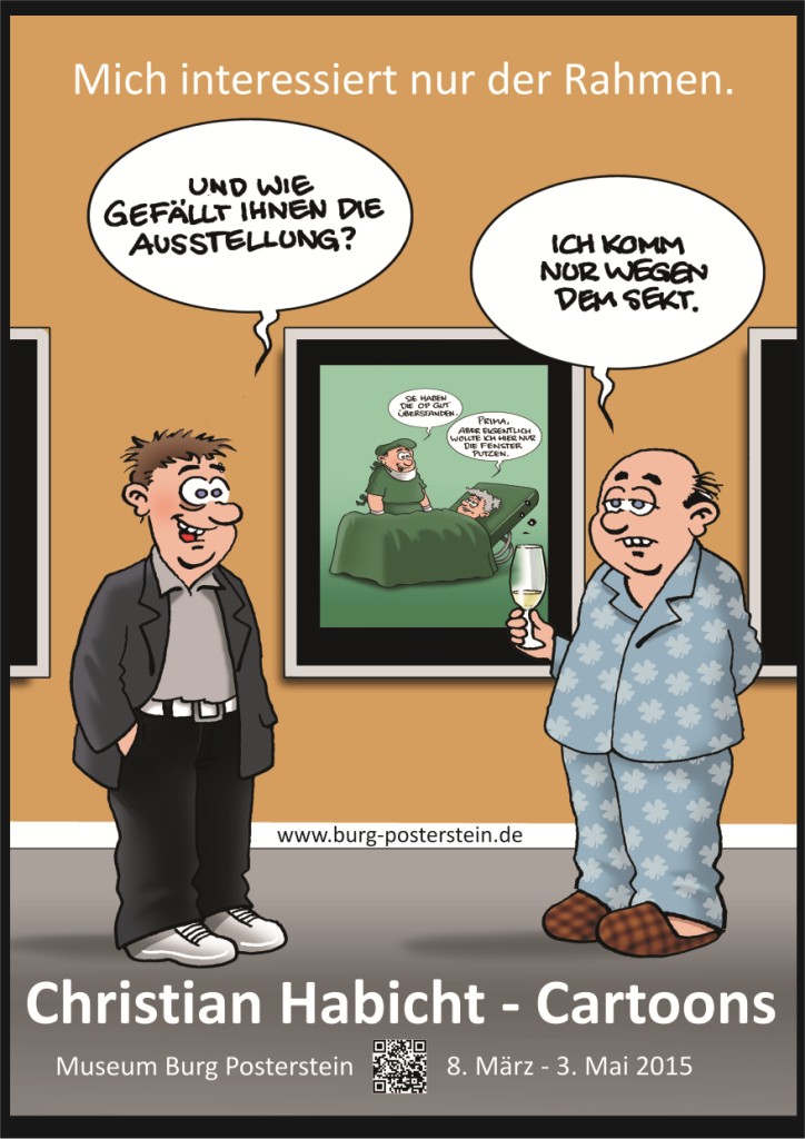 "Mich interessiert nur der Rahmen", Cartoon & Comic