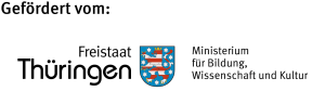 Förderlogo Thüringer Ministerium für Bildung, Wissenschaft und Kultur